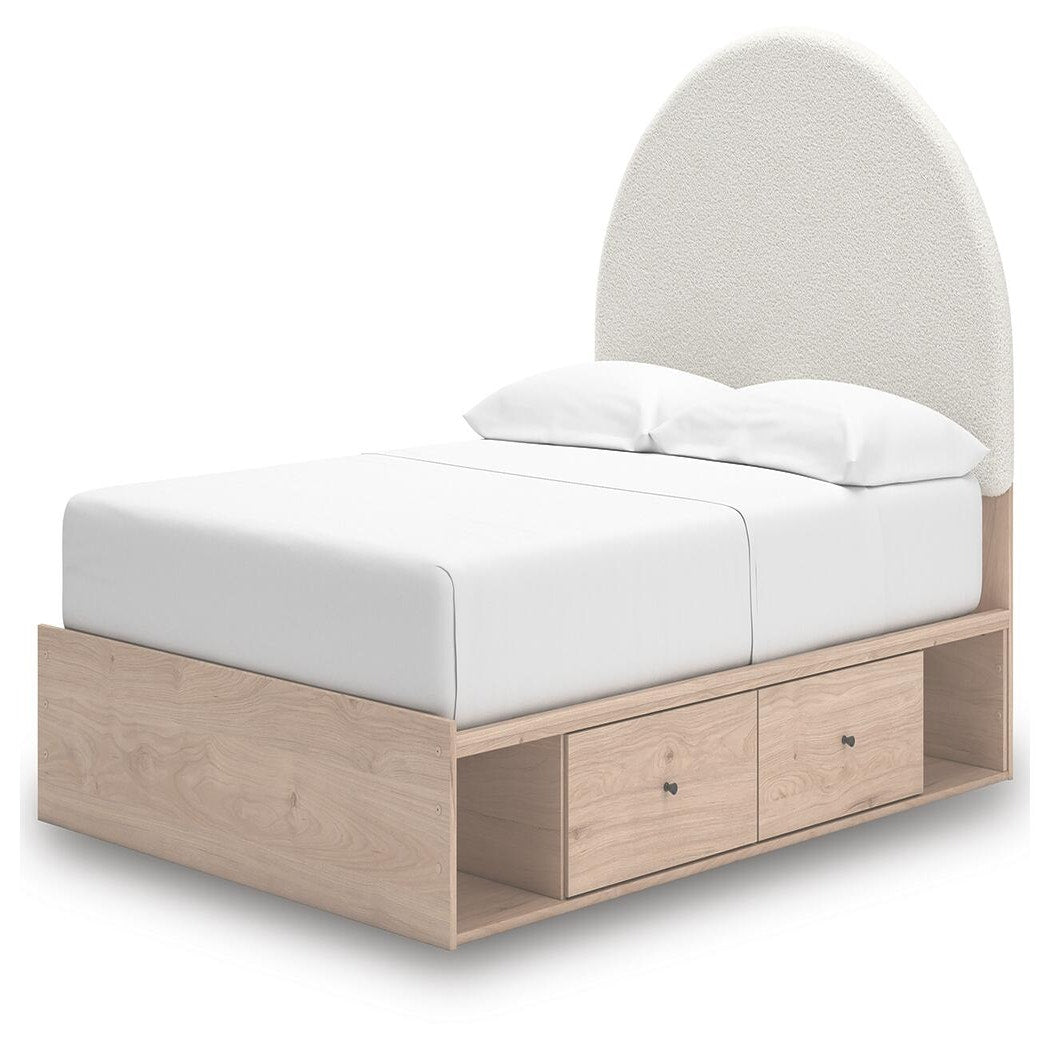 Arloster Full Upholstered Panel Bed with Storage (PCB1566-SI) - Image 2