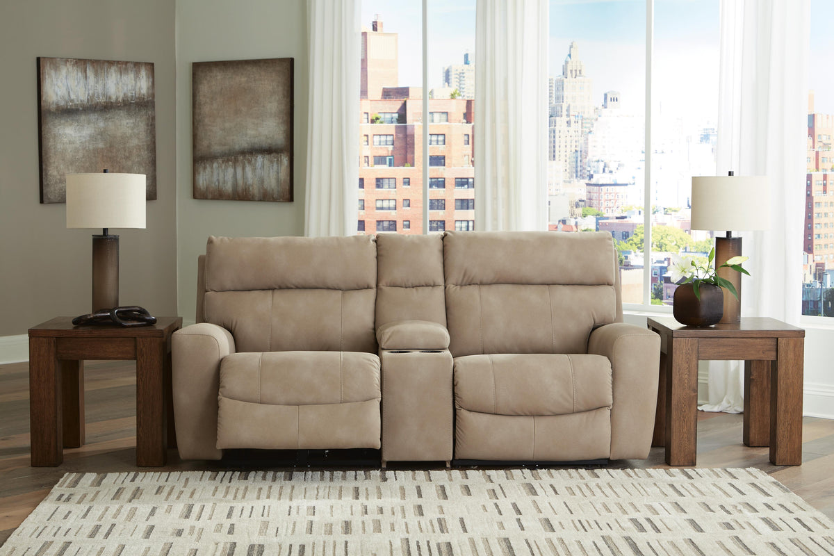 Next-Gen Durapella 3-Piece Power Reclining Sectional Loveseat with Console (61004-SI) - Image 3