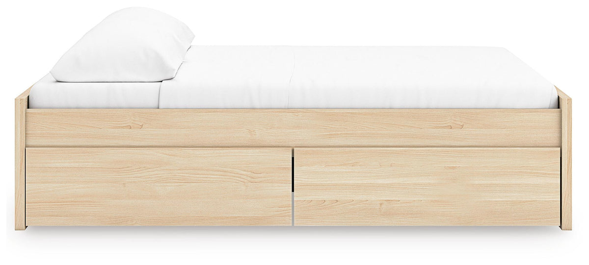 Onita Platform Bed with 2 Side Storage - Natural  (EB9632-SI) - Image 7