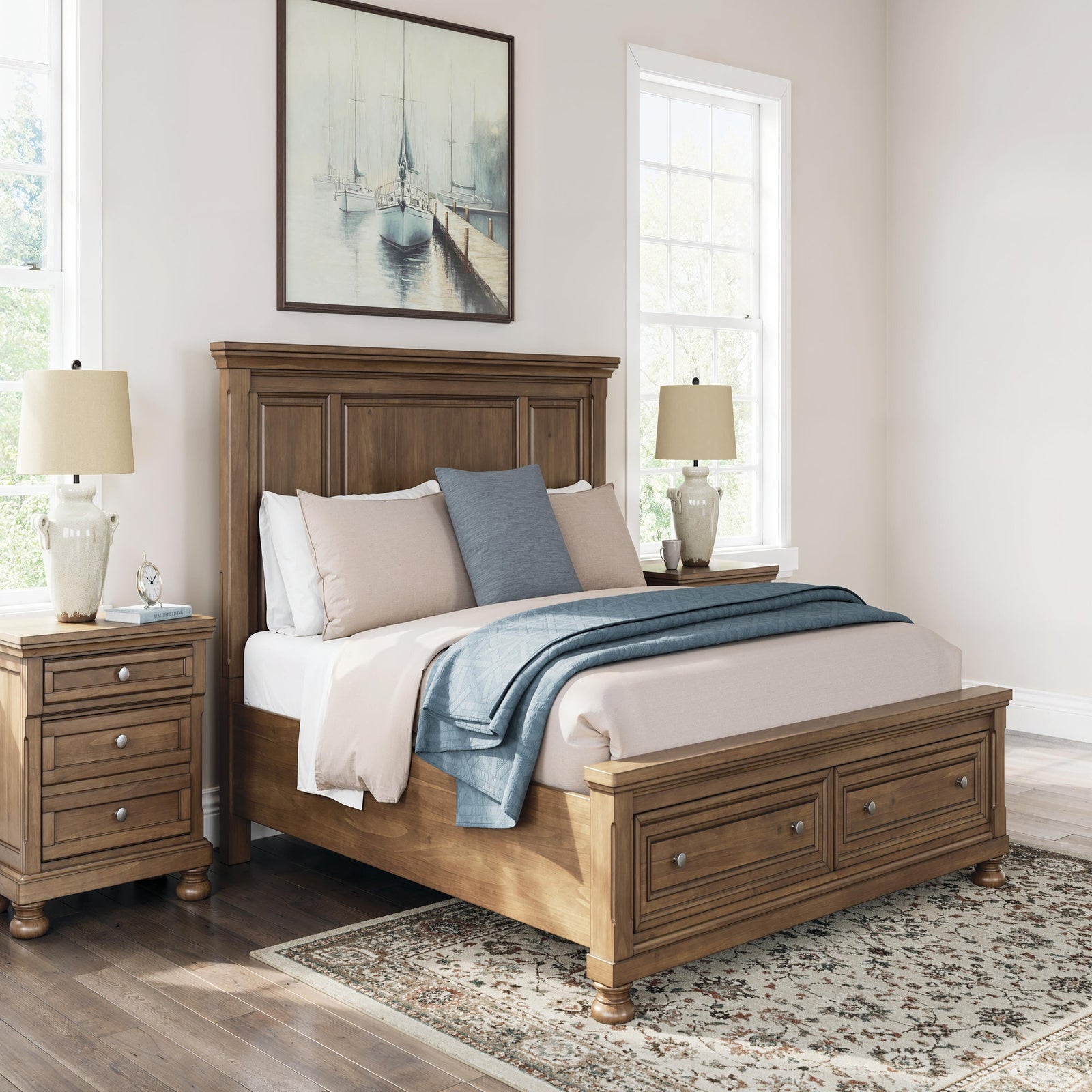 Feddinger King Panel Storage Bed, Dresser, Mirror, Chest and Nightstand (PCB779-SI) - Image 37