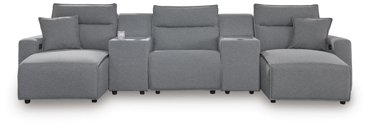 Modmax II 5-Piece Reclining Sectional with Double Chaise and Consoles (65906-SI)