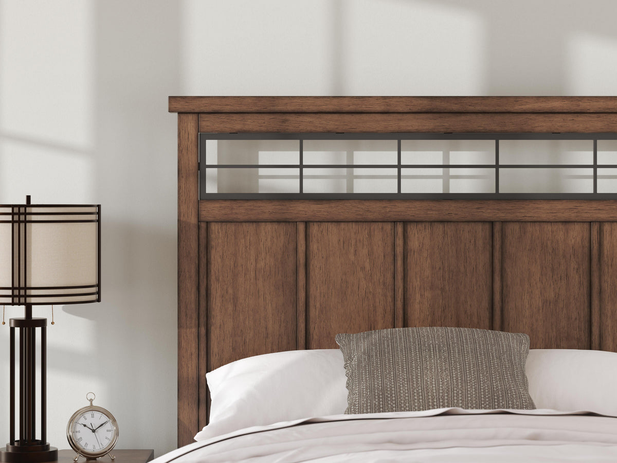 Taffenbrook Panel Storage Bed - Medium Brown  (B849-SI) - Image 10