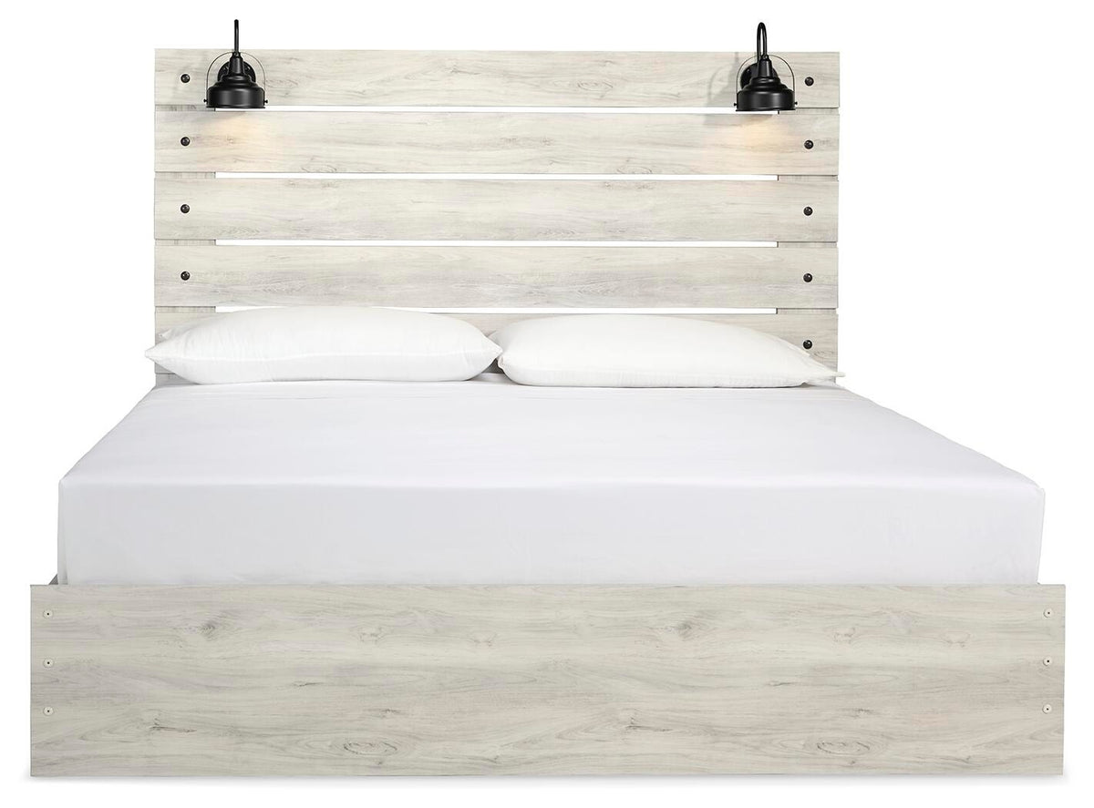 Cambeck Panel Bed - Whitewash  (B192-SI) - Image 3