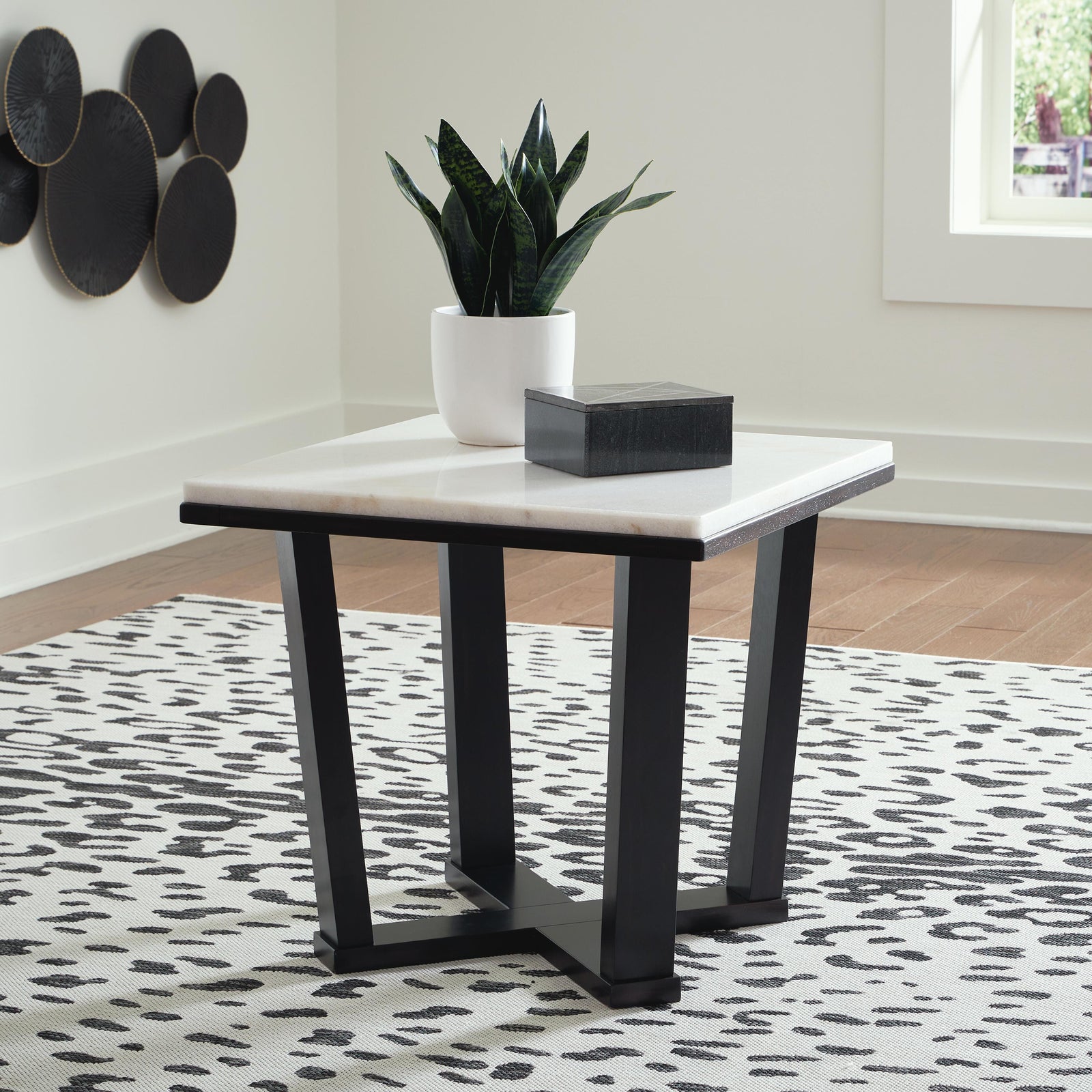 Fostead End Table - White/Espresso  (T770-SI) - Image 4