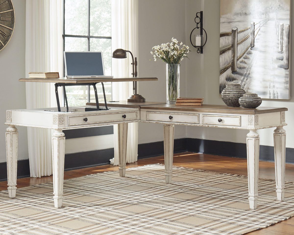 Realyn 2-Piece Home Office Lift Top Desk (H743-SI) - Image 2