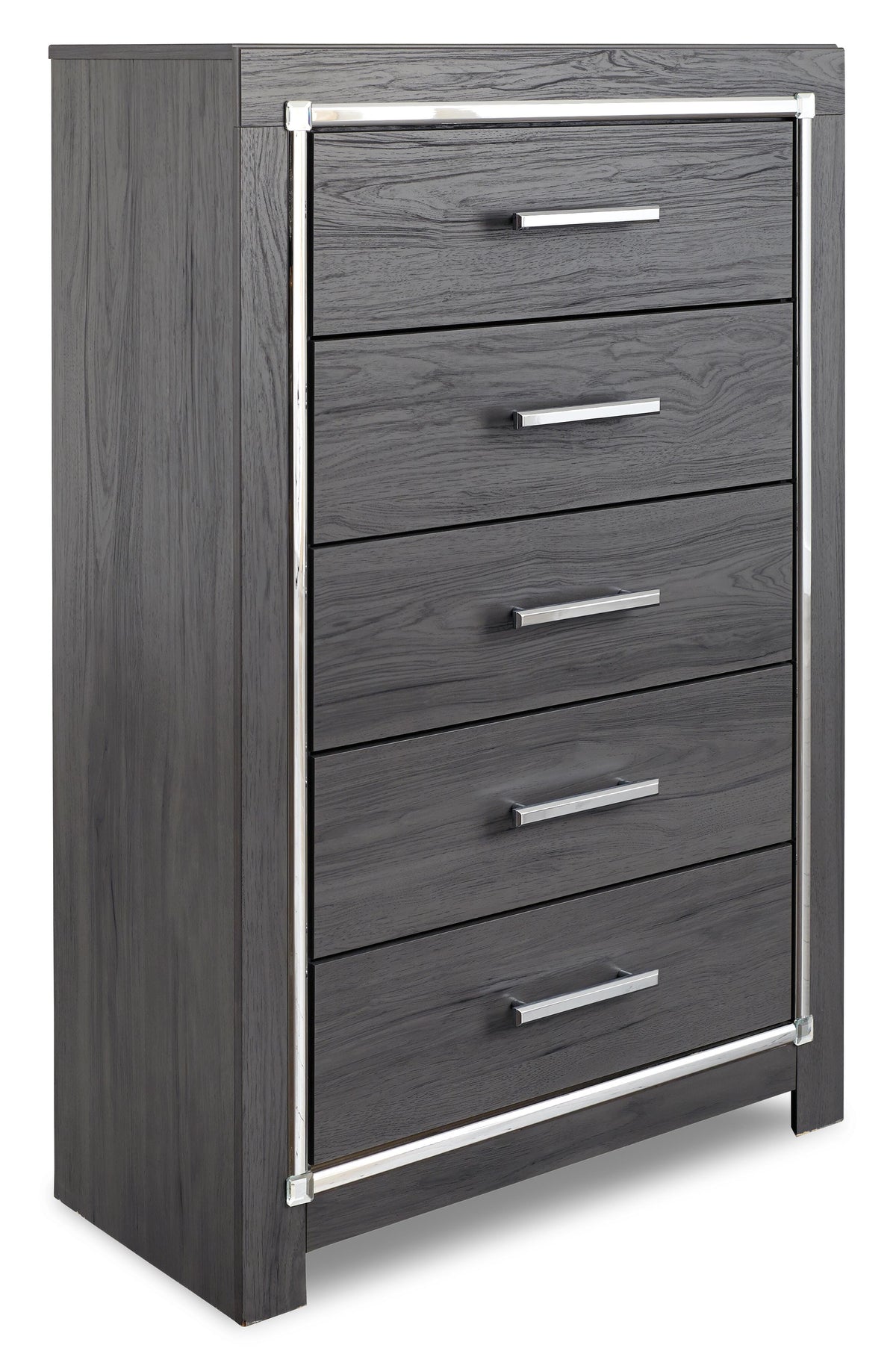 Lodanna Upholstered Storage Bed, Dresser, Mirror, Chest, and Nightstand - Gray  (B214-SI) - Image 5