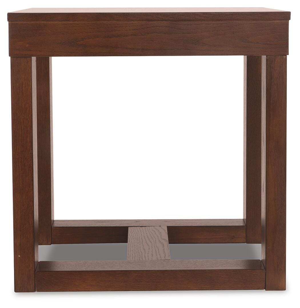 Watson Coffee Table and 2 End Tables with Console - Dark Brown  (T481-SI) - Image 4