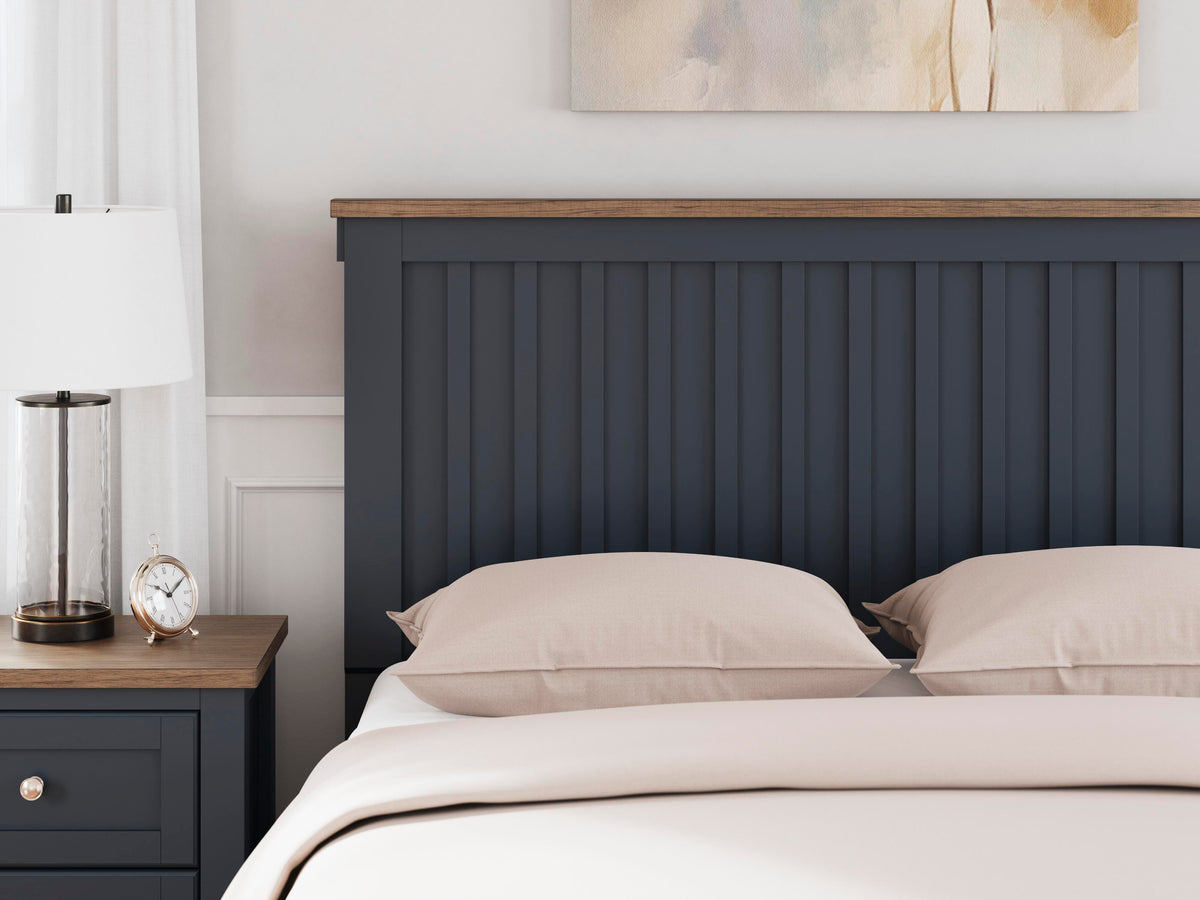 Landocken Panel Headboard - Brown/Blue  (B414-SI) - Image 5