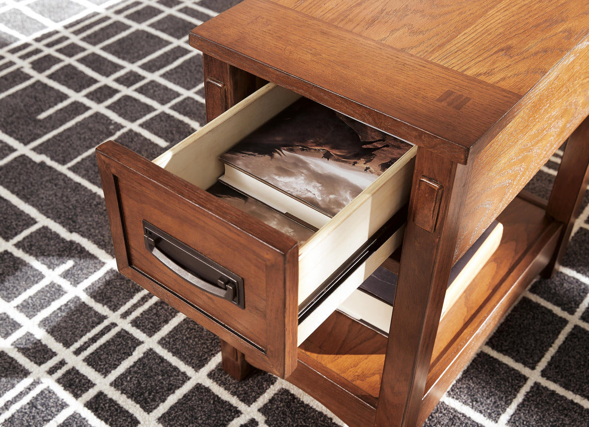 Breegin Chairside End Table - Brown  (T007-SI) - Image 14