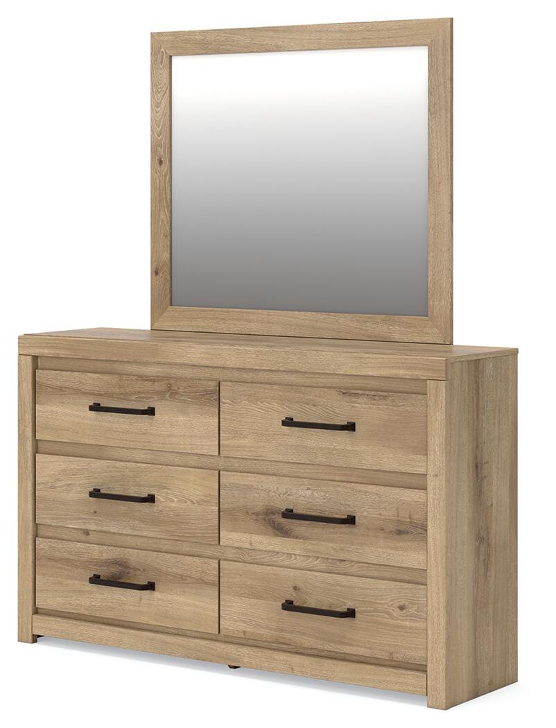 Brozmont Panel Bed, Dresser and Mirror (B1045-SI) - Image 8