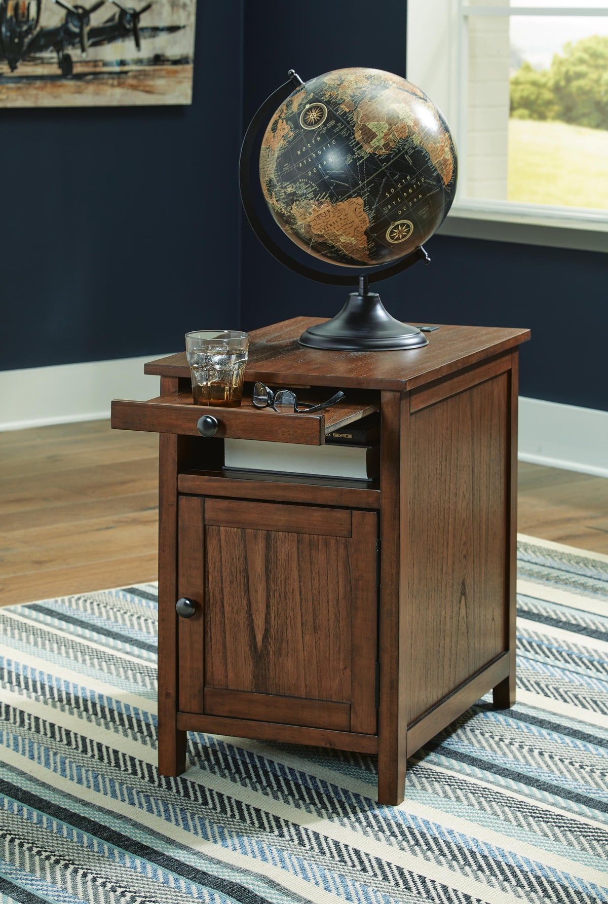 Treytown Chairside End Table - Brown  (T300-SI) - Image 7