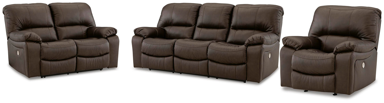 Leesworth Power Reclining Sofa, Loveseat and Recliner (U43808-SI)