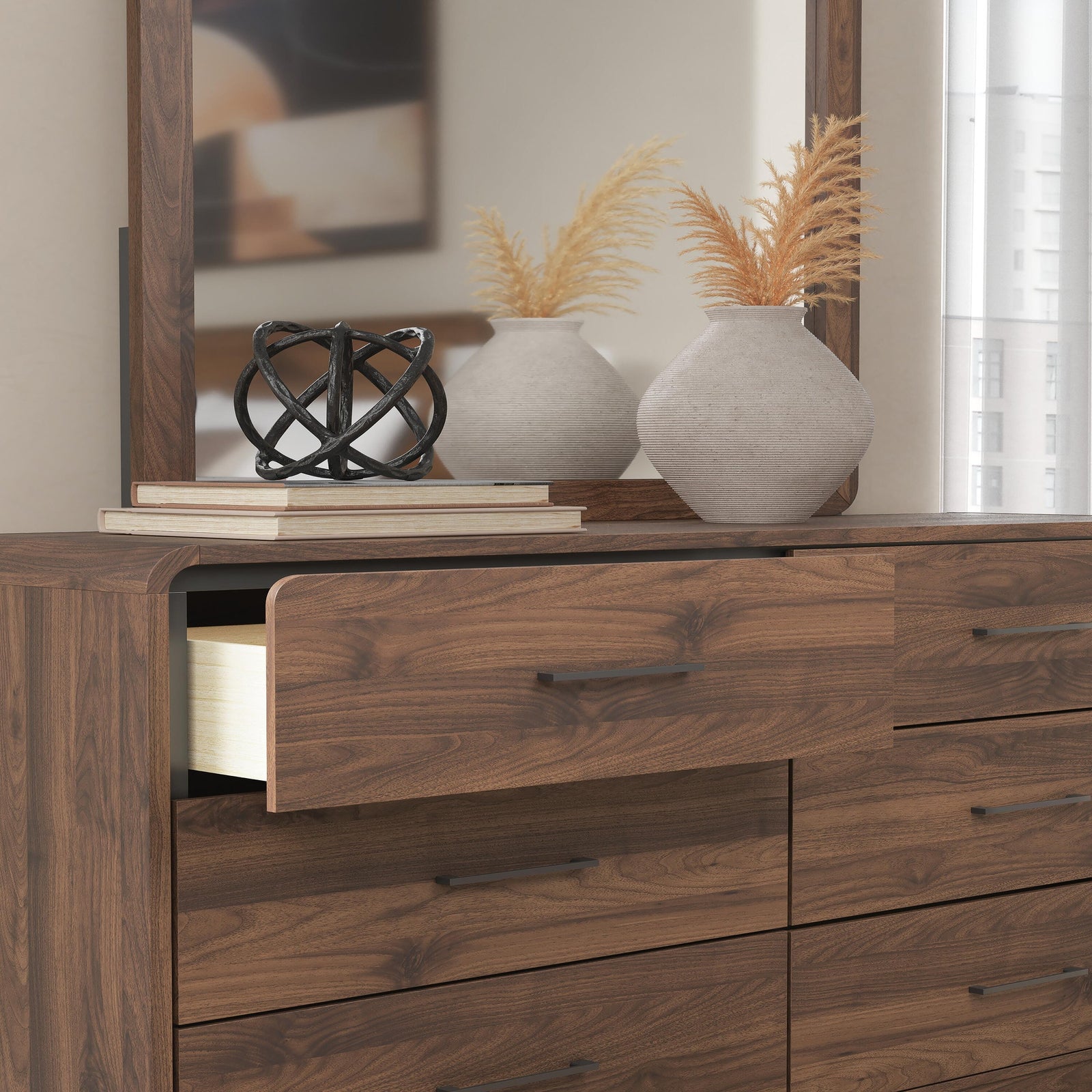 Fortlorn King Panel Bed, Dresser and Nightstand (PCB386-SI) - Image 29