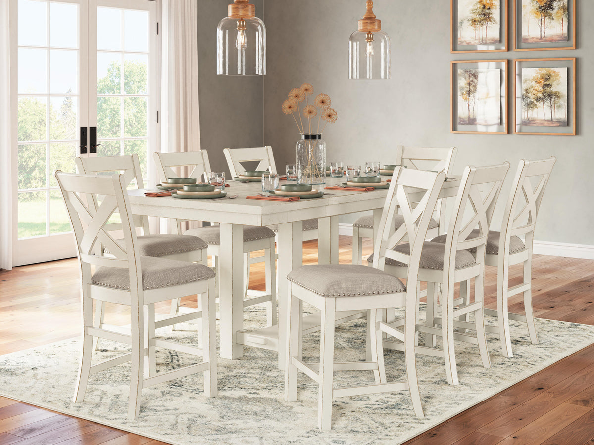 Robbinsdale Counter Height Table and 8 Barstools (D642-SI) - Image 2