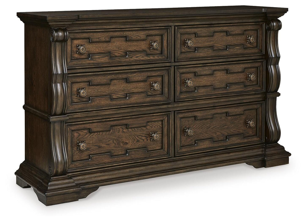 Maylee Upholstered Panel Bed and Dresser (B947-SI) - Image 3