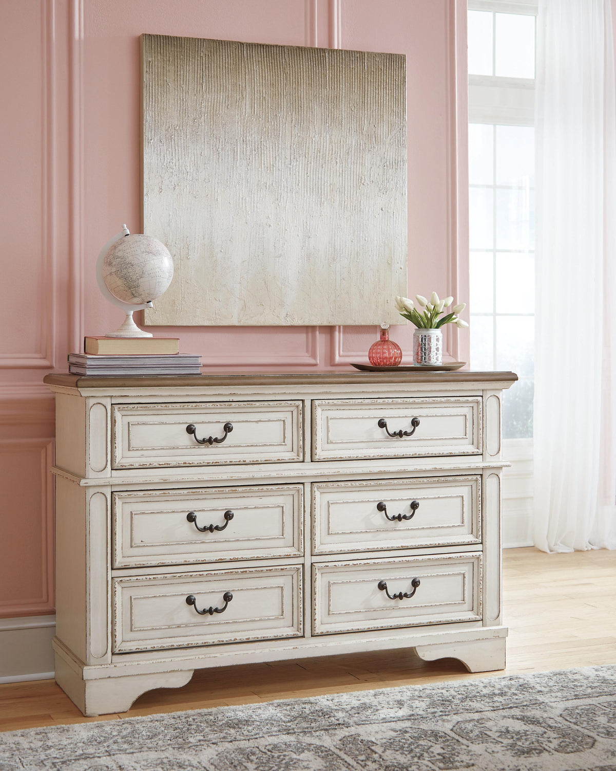 Realyn Upholstered Panel Bed with Storage, Dresser and Nightstand - Two-tone  (B743-SI) - Image 12