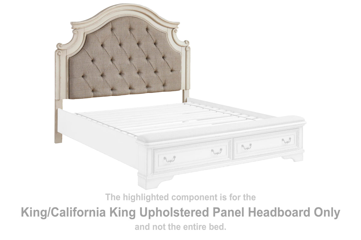 Realyn Upholstered Panel Headboard - Two-tone  (B743-SI)
