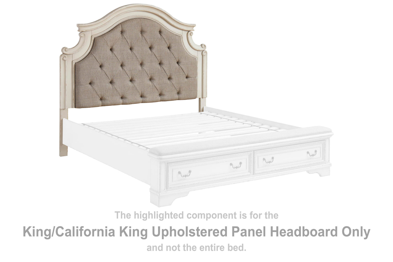 Realyn Upholstered Panel Headboard - Two-tone  (B743-SI) - Image 2