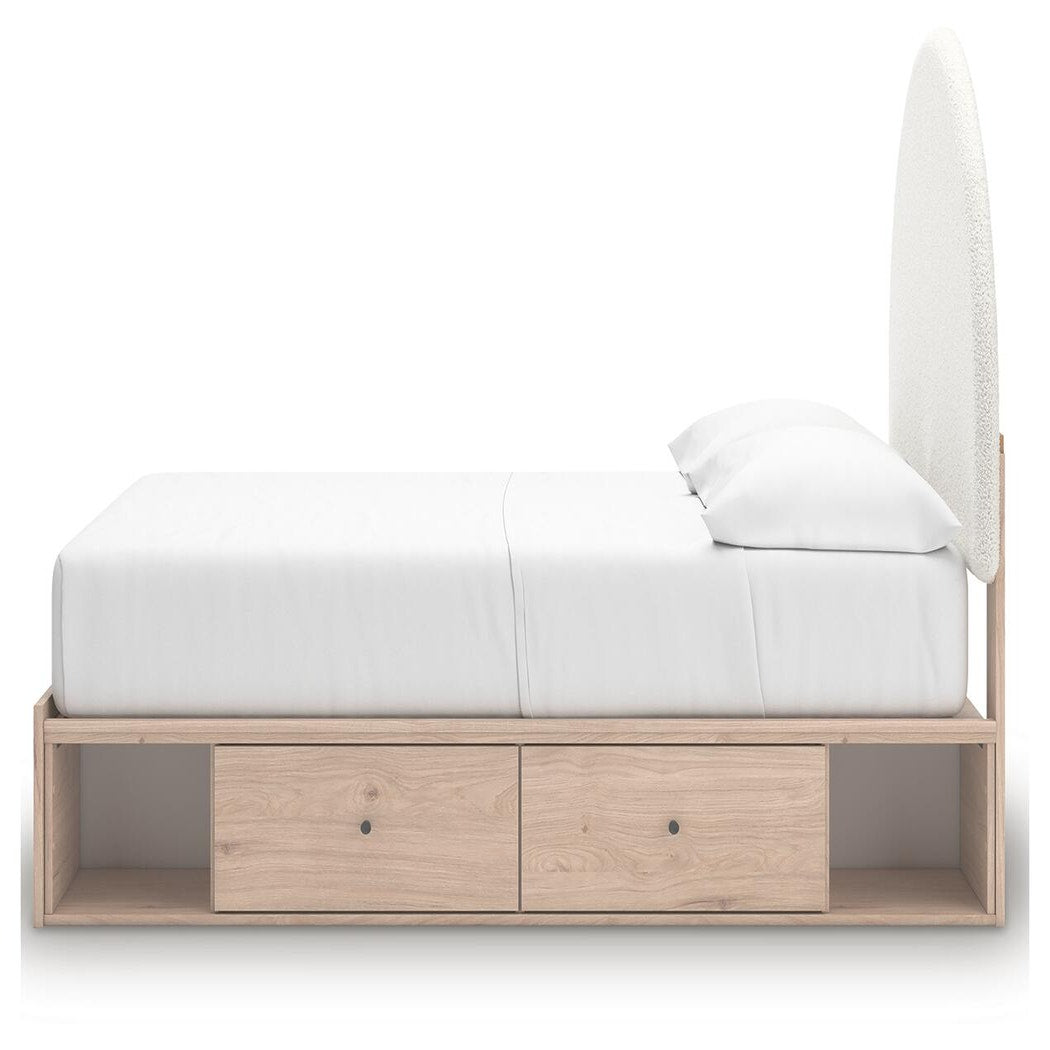 Arloster Full Upholstered Panel Bed with Storage (PCB1566-SI) - Image 7