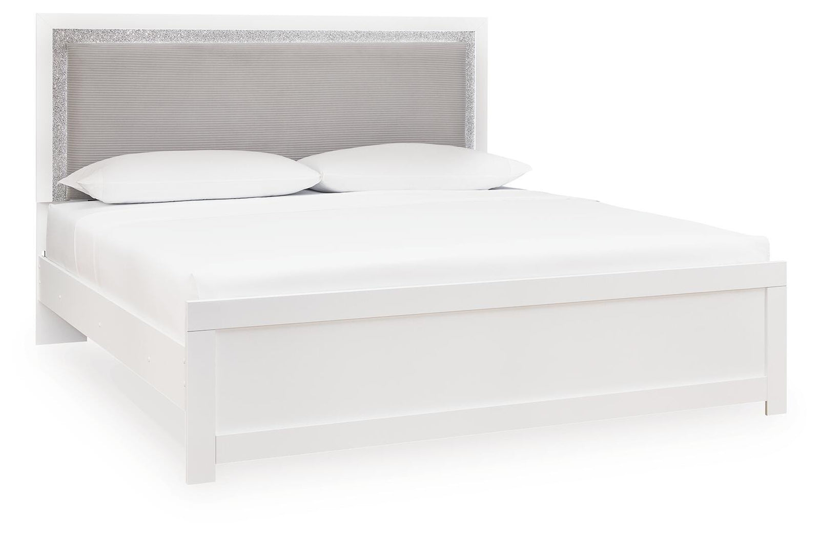 Maeling Queen Upholstered Panel Bed, Dresser, Mirror and Nightstand (PCB1119-SI) - Image 5