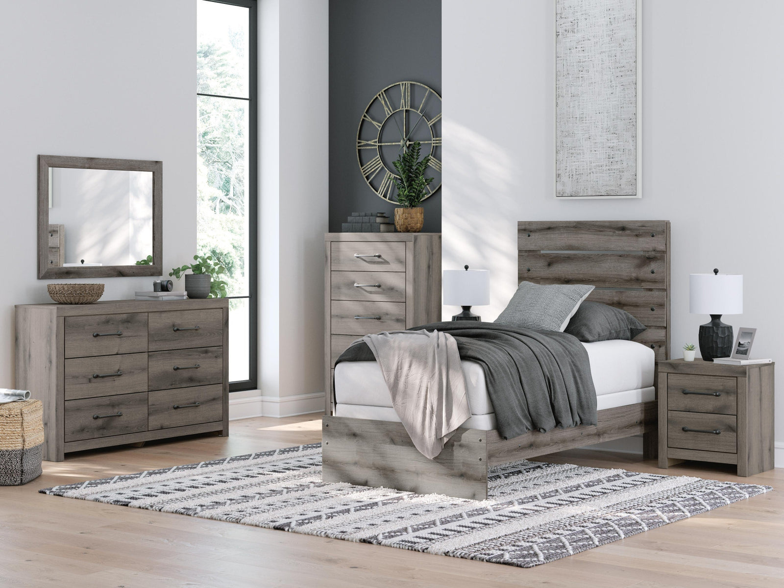 Graystorm Twin Panel Bed (PCB2405-SI) - Image 10