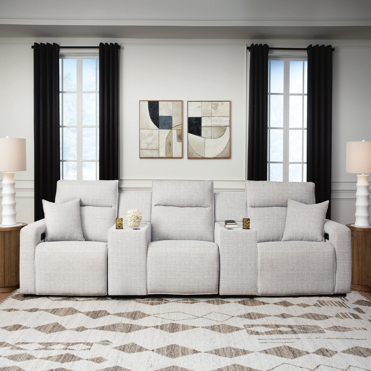 Modmax II 5-Piece Power Reclining Sectional with Consoles (65907-SI)