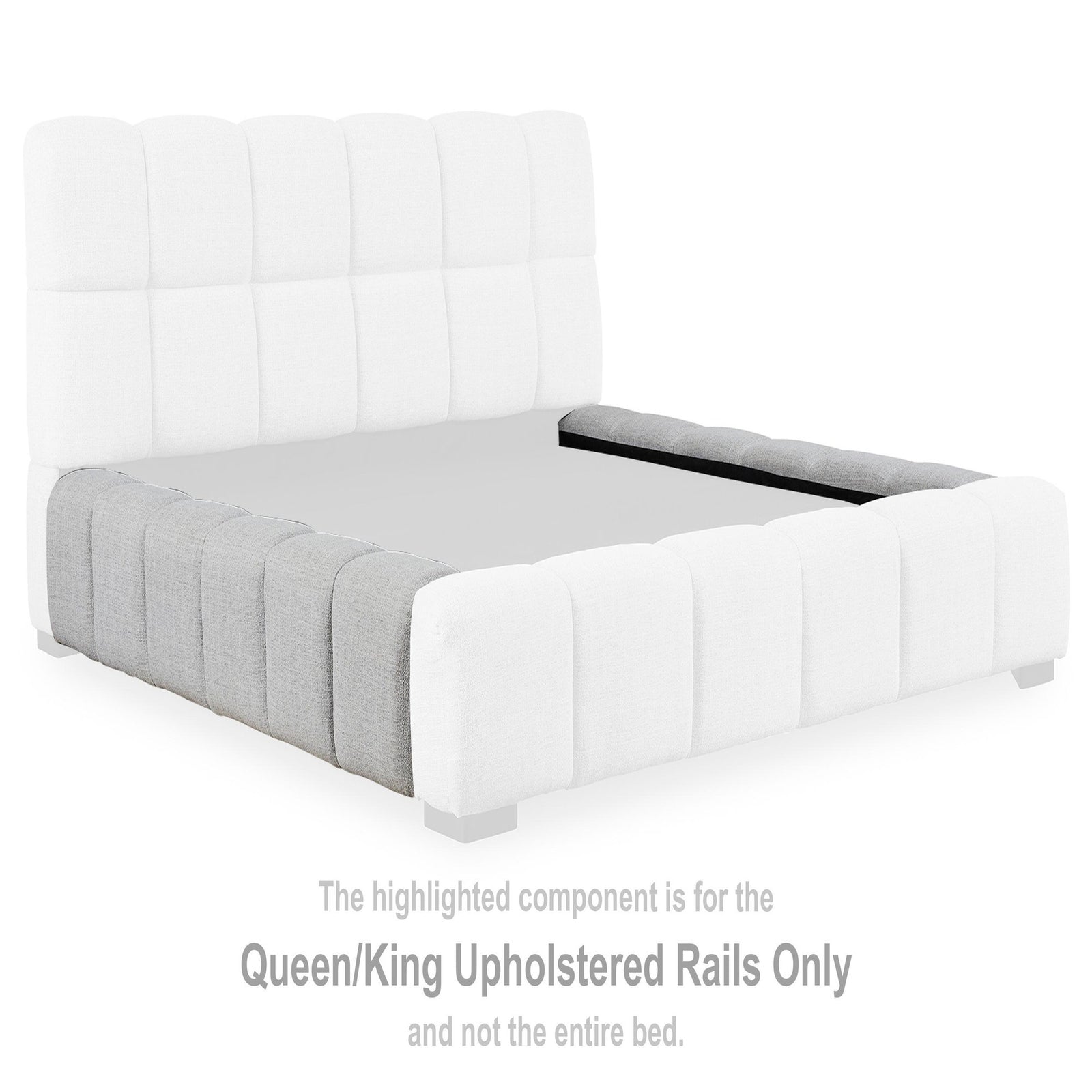 Grendusk King/California King Upholstered Headboard/Footboard/Bunkie Board (PCB584-SI) - Image 2