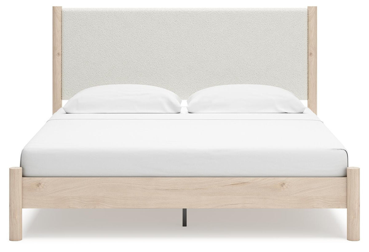 Cadmori Upholstered Panel Bed - Two-tone  (B2615-SI) - Image 4
