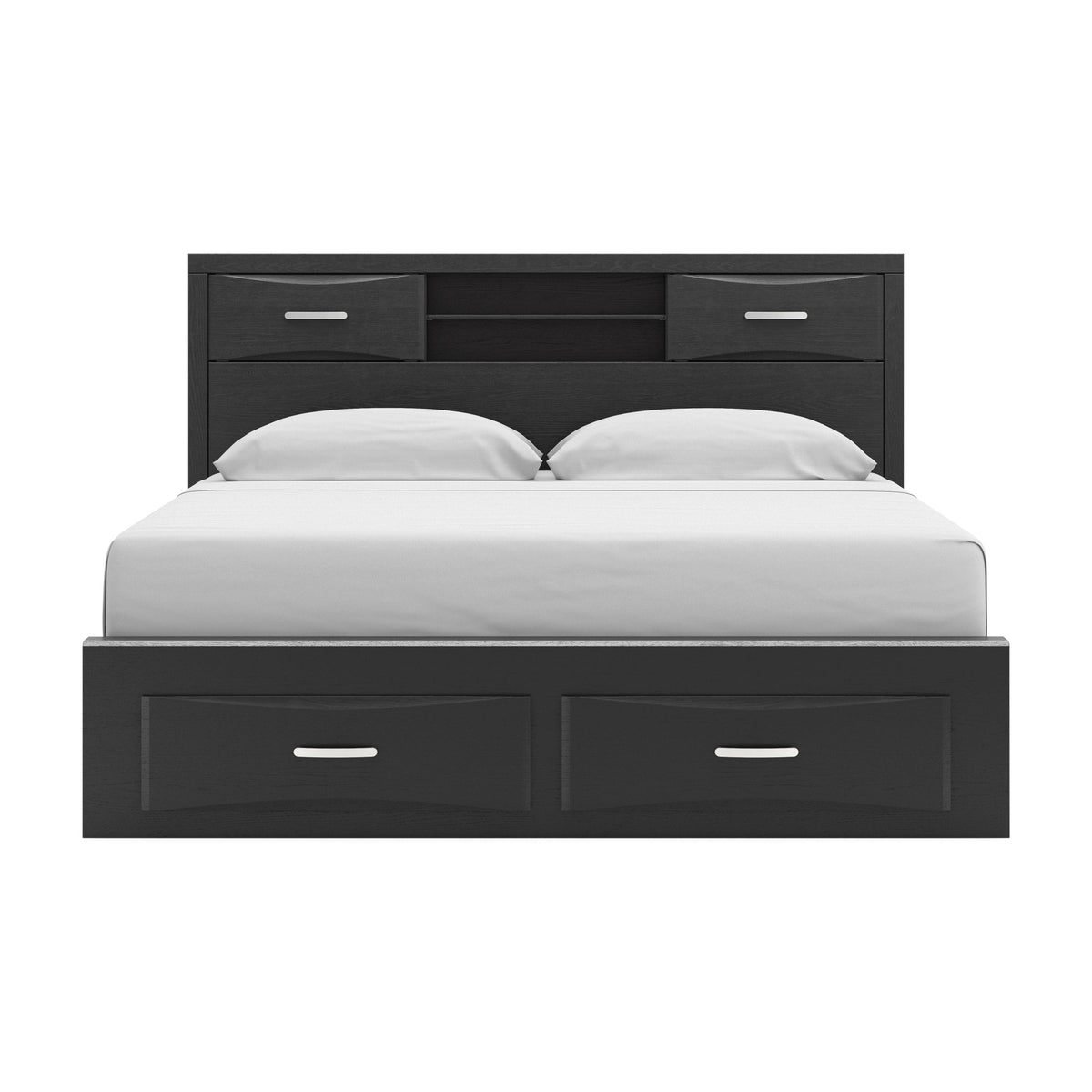 Stabotta King Bookcase Bed with Storage (PCB1755-SI) - Image 6