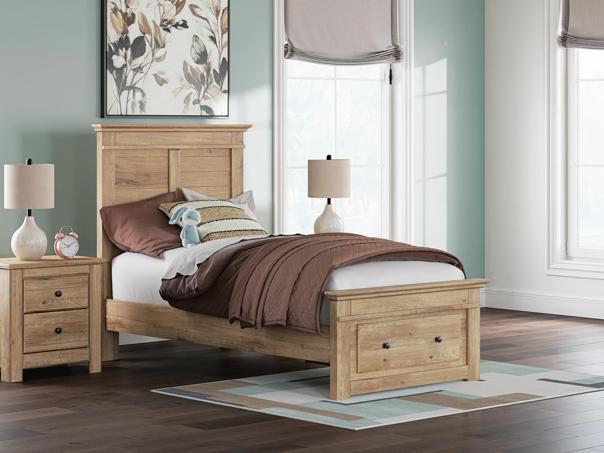 Makidern Twin Panel Storage Bed, Dresser and Mirror (PCB1170-SI) - Image 17