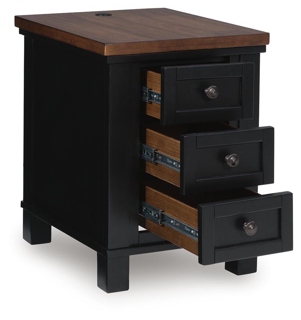 Wildenauer Chairside End Table - Brown/Black  (T664-SI) - Image 3