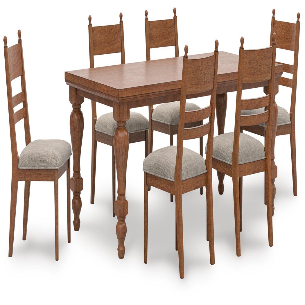 Greddinton Dining Table and 6 Chairs (PCD824-SI)
