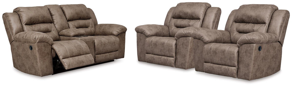 Stoneland Reclining Loveseat and 2 Recliners (39905-SI)