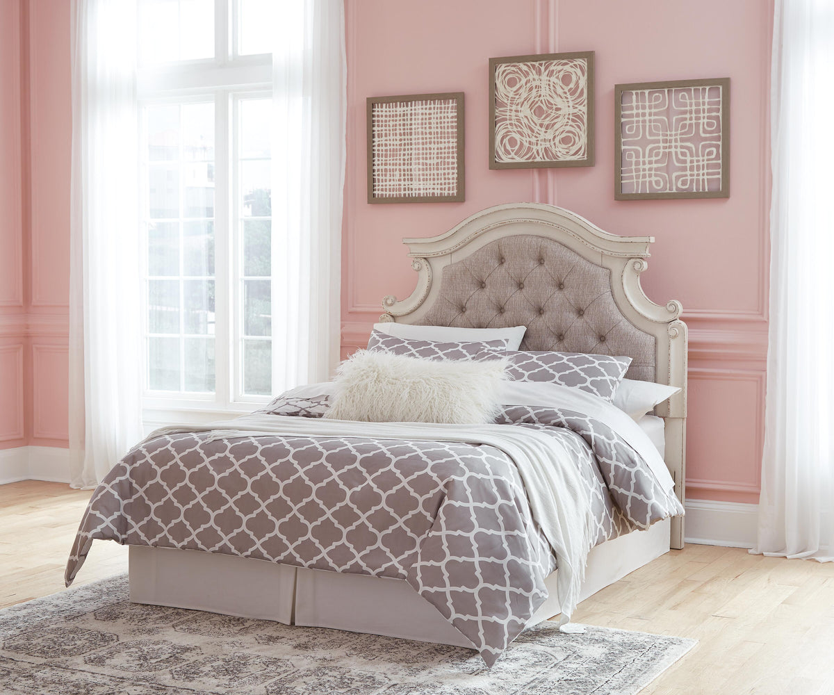 Realyn Upholstered Panel Headboard (Youth) - Chipped White  (B743-SI) - Image 7
