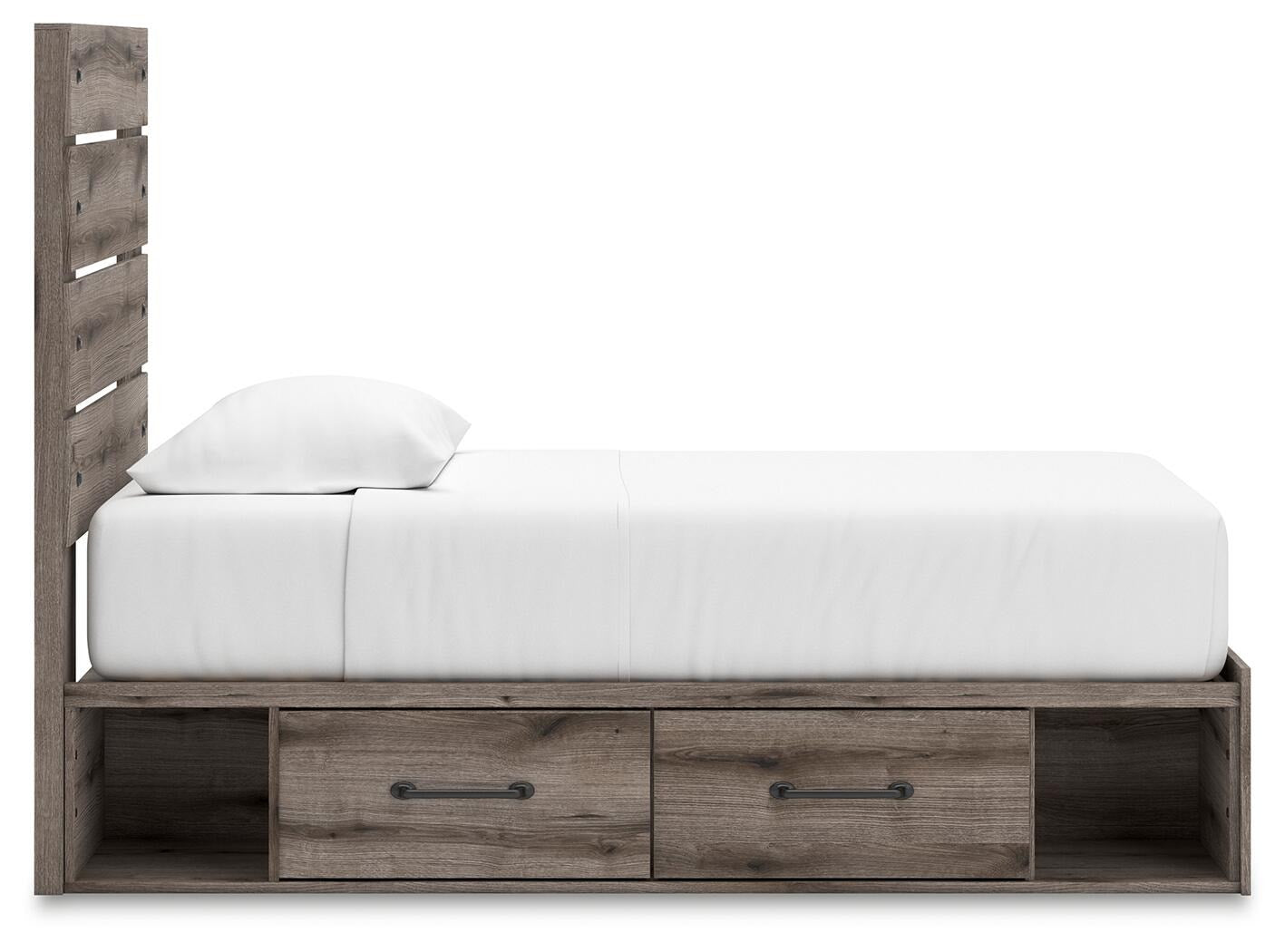 Graystorm Twin Panel Bed with Storage (PCB2405-SI) - Image 8