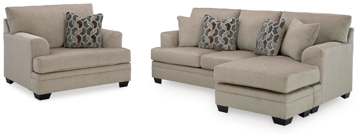 Stonemeade Sofa Chaise and Oversized Chair (59504-SI)
