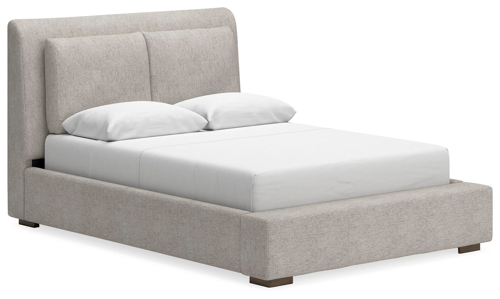 Cabalynn Upholstered Bed, Dresser and Mirror - Light Brown  (B974-SI) - Image 9