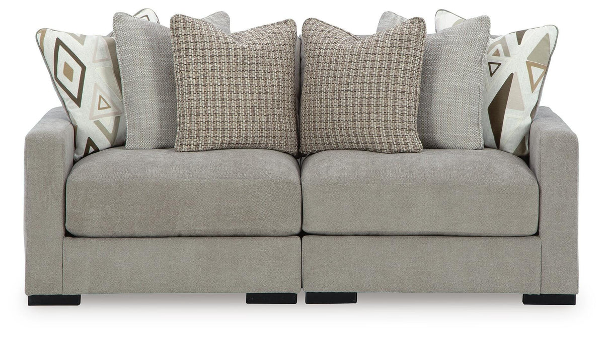 Aslan Court 2-Piece Loveseat Sectional (20305-SI)