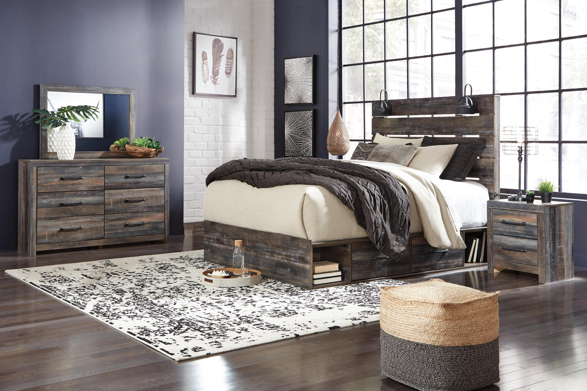 Drystan Panel Bed with Storage, Dresser, Mirror and Nightstand - Multi  (B211-SI) - Image 6