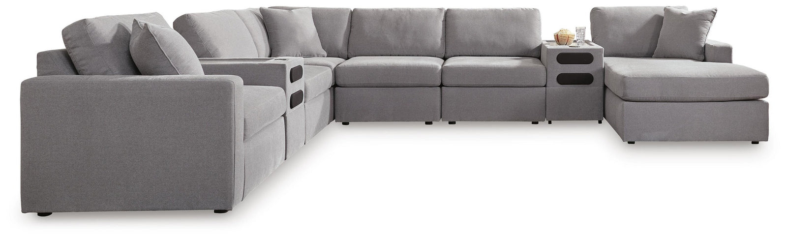 Modmax 8-Piece Sectional with Storage Chaise and Audio Consoles (92104-SI)