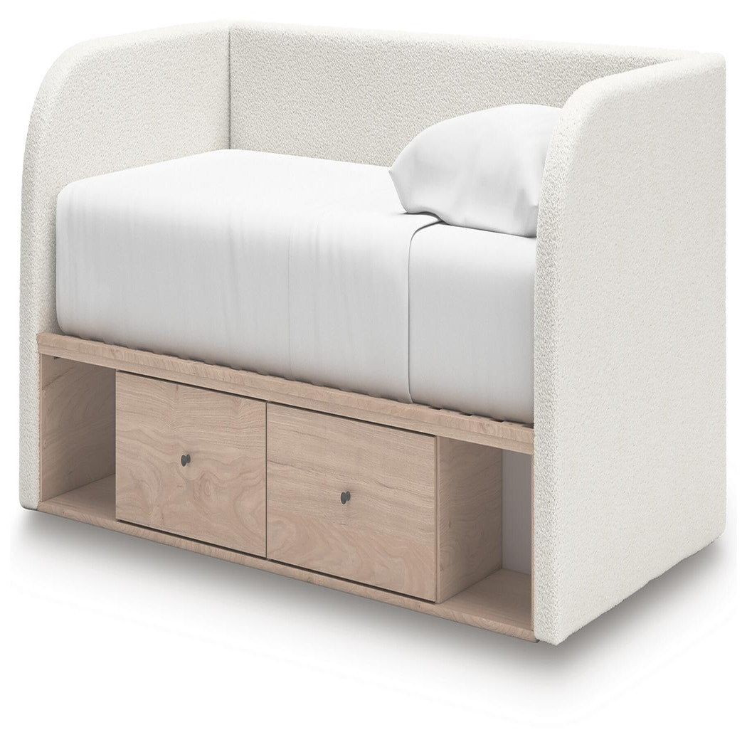 Arloster Twin Upholstered Day Bed with Storage (PCB1566-SI) - Image 2