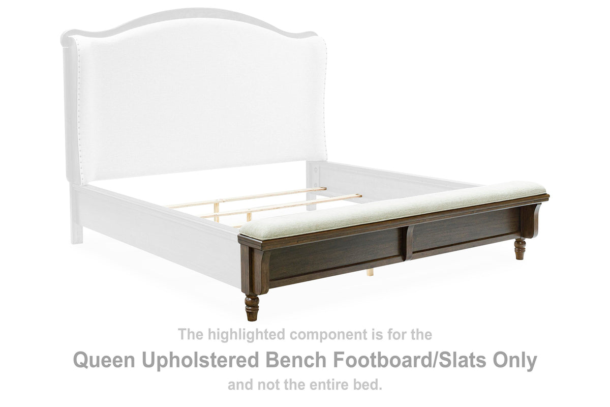 Sturlayne Upholstered Bench Footboard/Slats - Brown  (B787-SI)