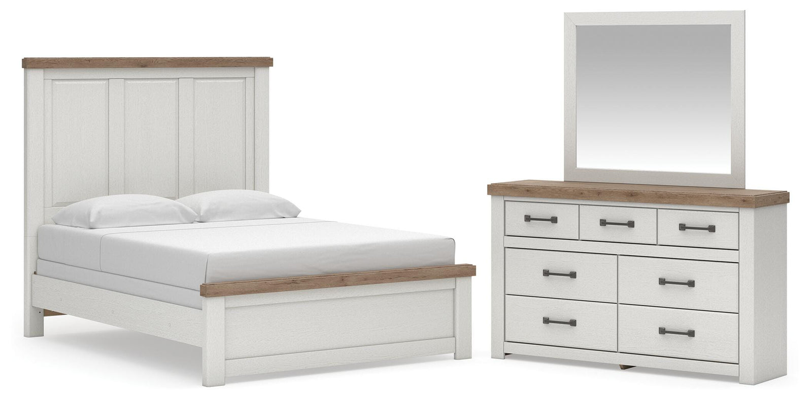 Savonport Panel Bed, Dresser and Mirror (B4615-SI)