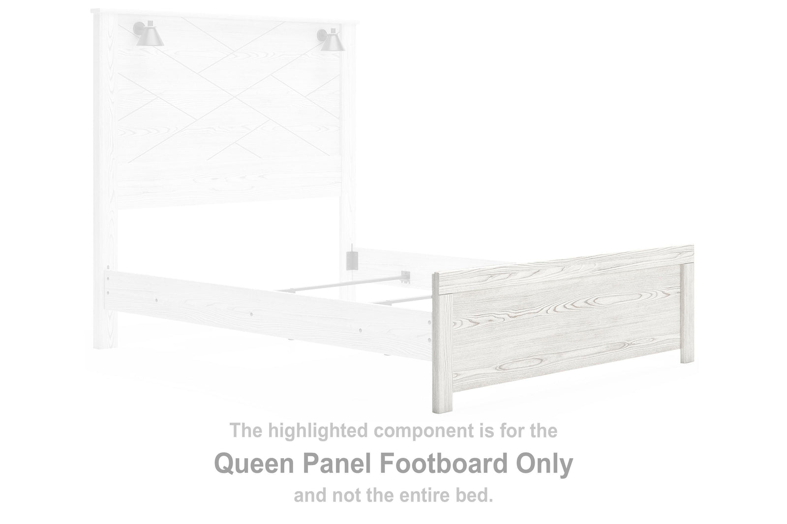 Gerridan Panel Footboard - White  (B1190-SI)