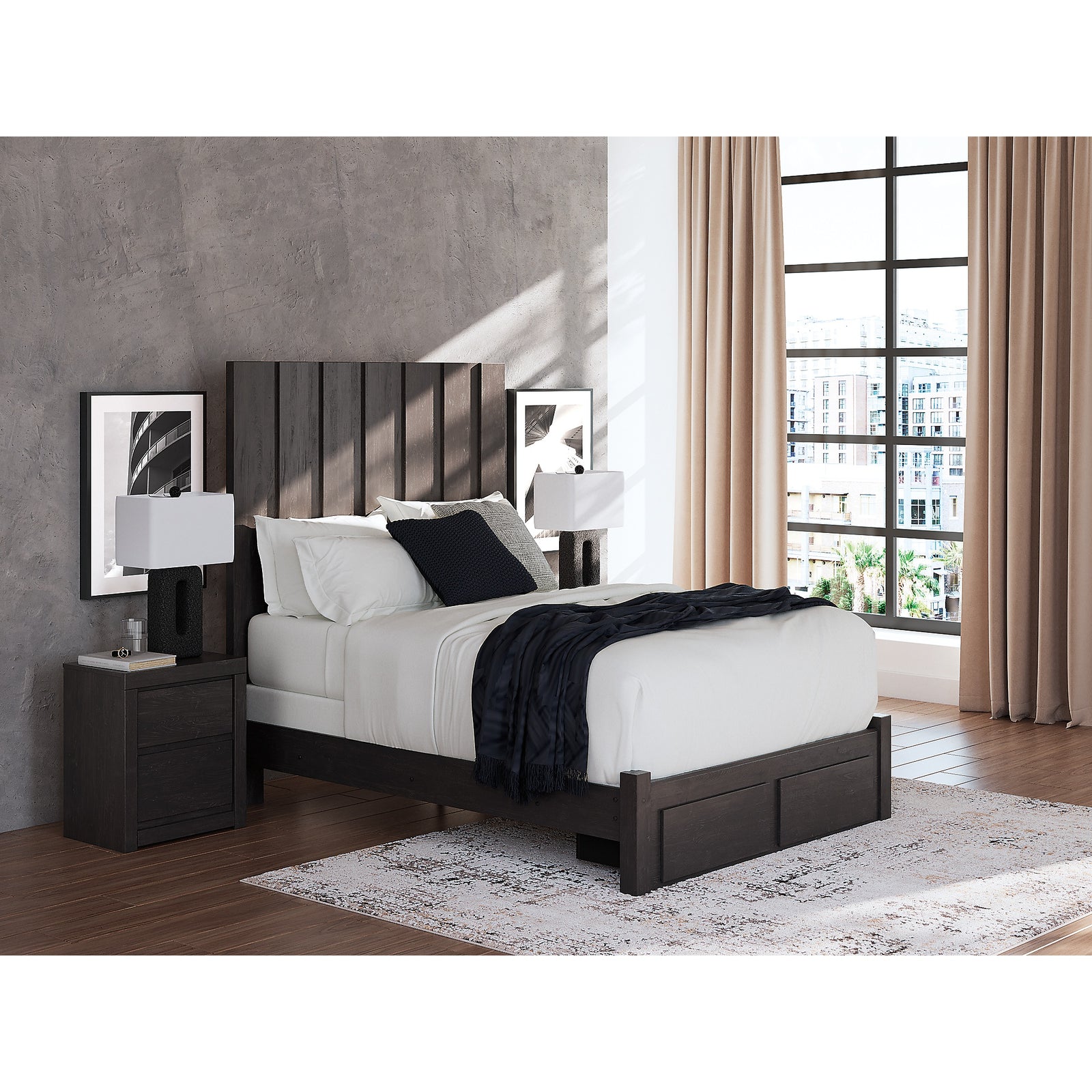 Fraluna Queen Panel Storage Bed, Dresser and Mirror (PCB3370-SI) - Image 17