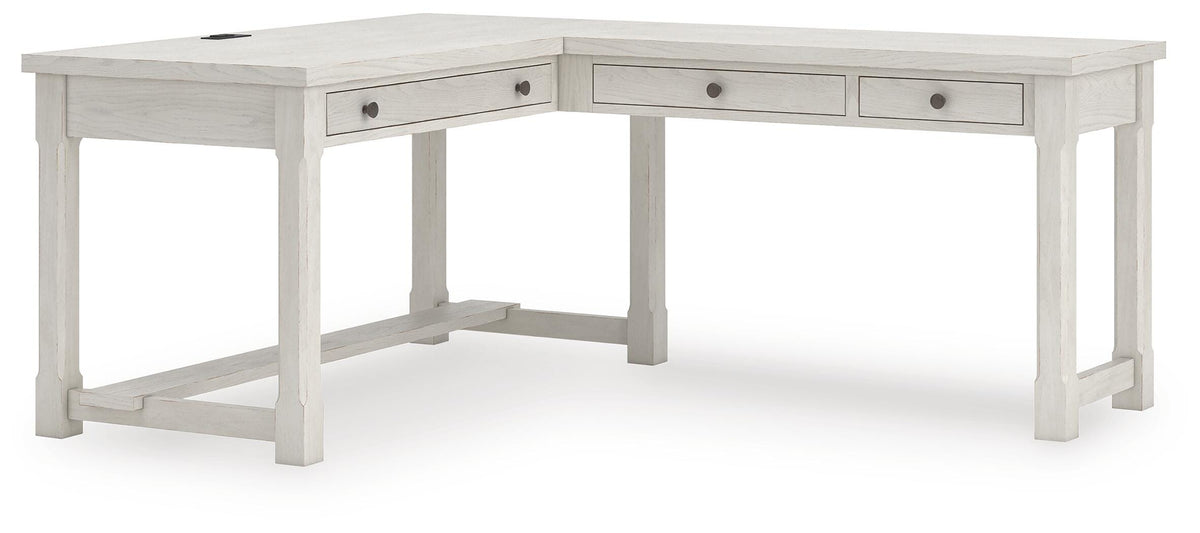 Robbinsdale L-Shaped Home Office Desk (H742-SI)