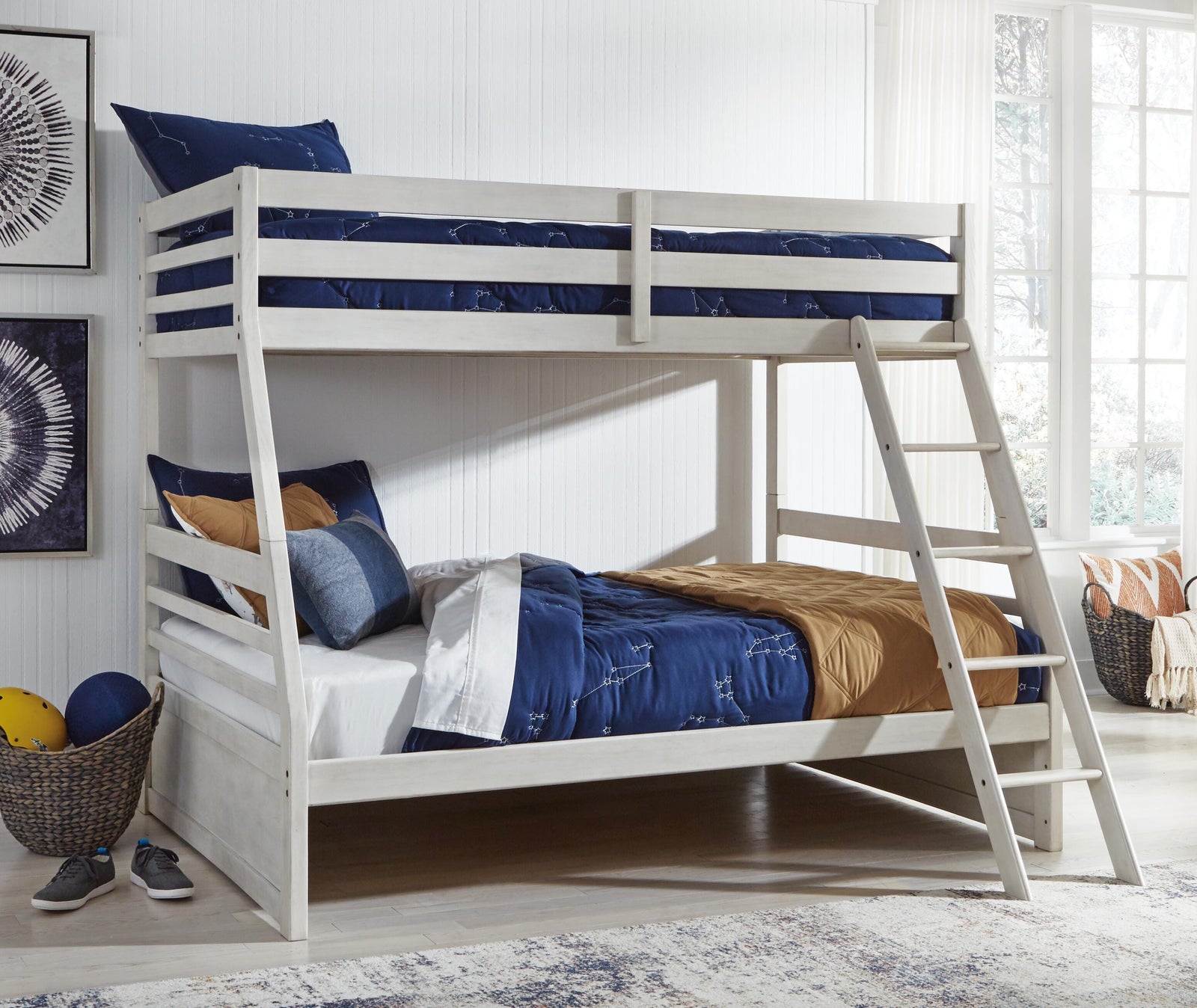 Robbinsdale Twin over Full Bunk Bed and Mattresses (B742-SI) - Image 8