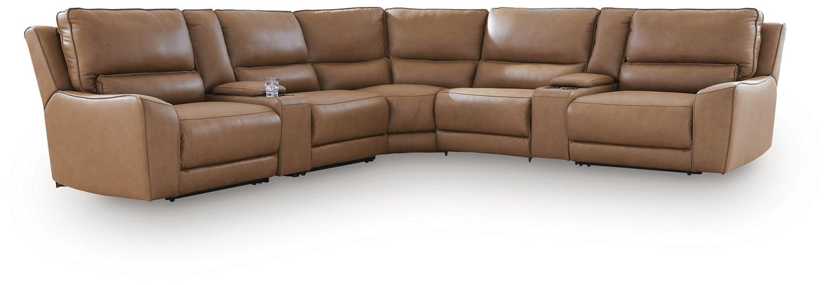 DeepWakes 7-Piece Reclining Sectional with Storage Consoles (PCU62606-SI)