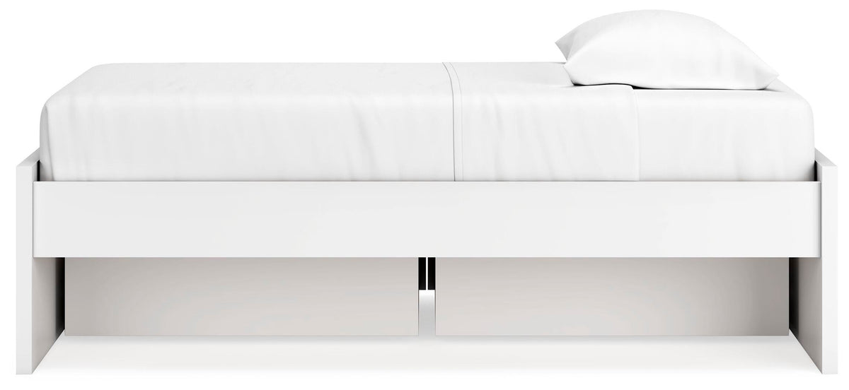 Onita Platform Bed with 1 Side Storage (Youth) - White  (EB9630-SI) - Image 6