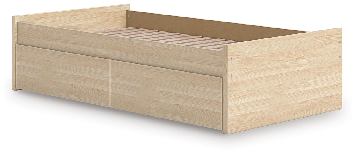 Onita Platform Bed with 1 Side Storage (Youth) - Natural  (EB9632-SI) - Image 3